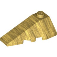Lego kostka (kostička) 4x2 klín levý zkosený, zlatá (6394215)